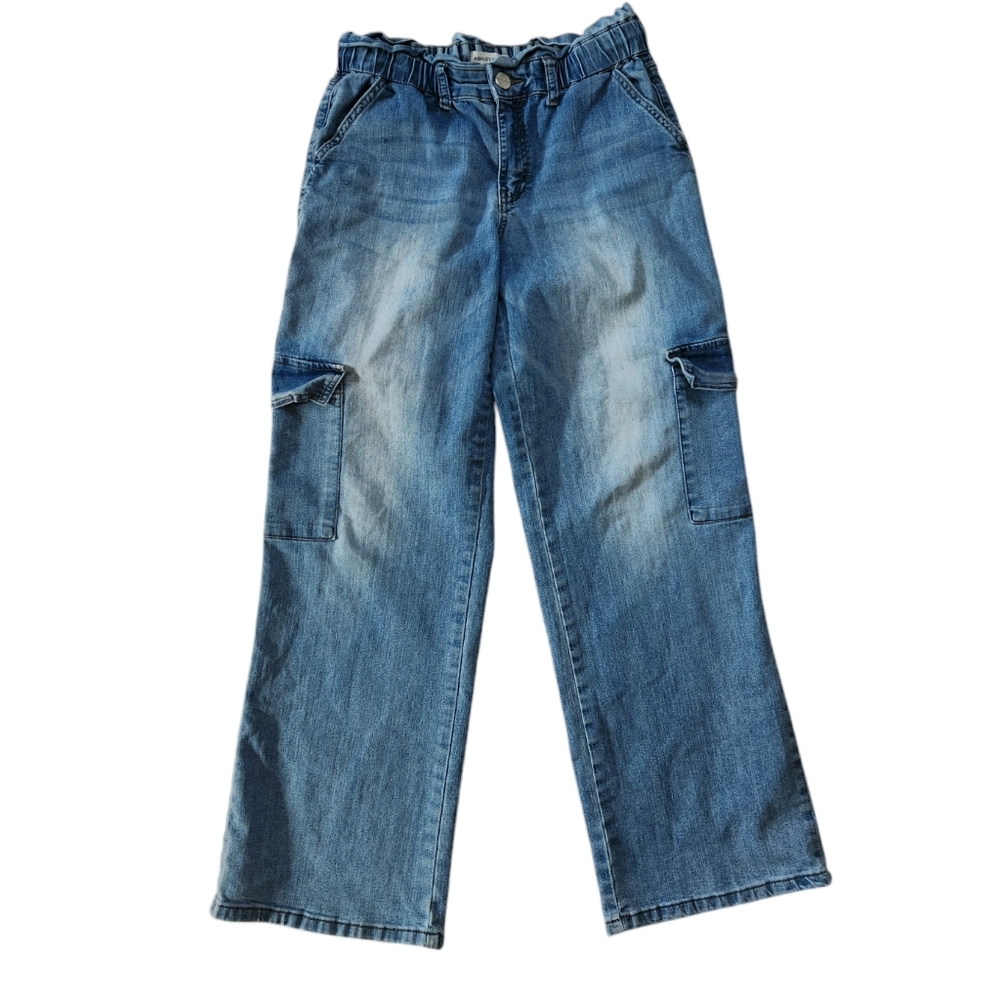 Ashley Mason Wide Leg Cargo Jeans 29 Paper Bag Waist